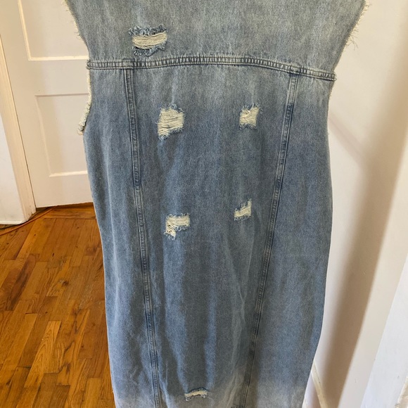 PLUS WOMEN'S LONG SLEEVELESS JACKET - Picture 7 of 7